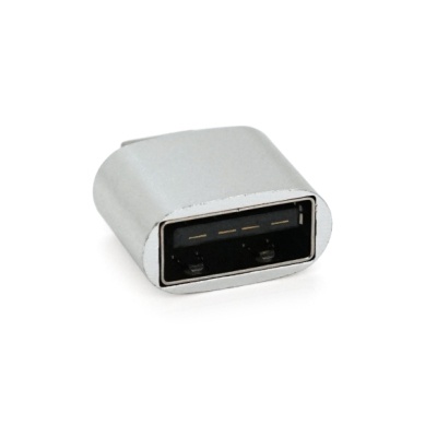 Перехідник USB 2.0 AF to Micro 5P M OTG silver Voltronic (YT-AF/M)