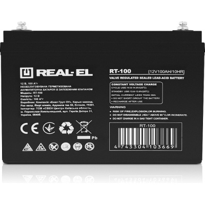 Батарея до ДБЖ REAL-EL RT-100, 12V-100Ah (RT-100)