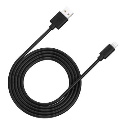 Дата кабель USB 2.0 AM to Lightning 1.0m MFI black Canyon (CNS-MFIC12B)