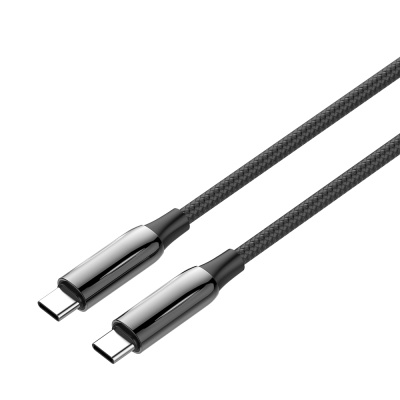 Дата кабель USB-C to USB-C 2.0m (PVC+Aluminum Alloy) (PD Fast Charging 240W) 5А black ColorWay (CW-CBPDCC070-BK)