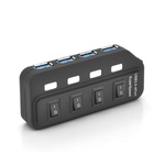 Концентратор Voltronic USB 3.0 to 4xUSB 0.6m with switches (YT-3H4S/2TB)