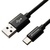 Дата кабель USB 2.0 AM to Type-C 1.0m Black Grand-X (FC02)