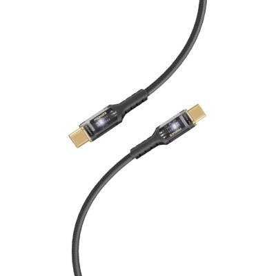 Дата кабель USB-C to USB-C lucidline-cc200.black Promate (lucidline-cc200.black)