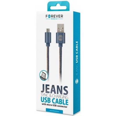 Дата кабель USB 2.0 AM to Micro 5P jeans Forever (T_01627)