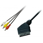 Кабель мультимедийный 3xRCA M - SCART M 1.5m Piko (1283126473975)