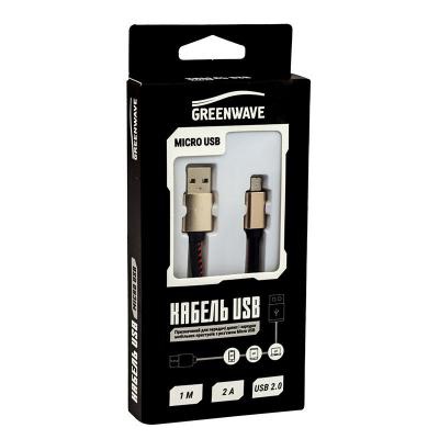 Дата кабель Greenwave DC-MU-102LR, USB 2.0 -> micro USB, black (R0014167)