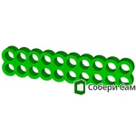 Гребешок кабелей 20-pin (питание материнской платы) зеленый закрытый