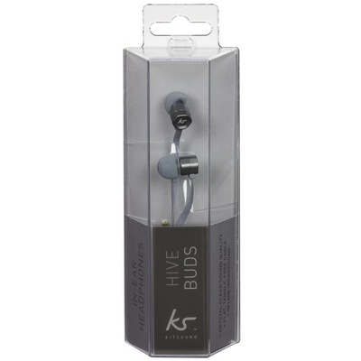 Наушники KitSound KS Hive Buds Earphones with Mic Grey (KSHIVBGY)