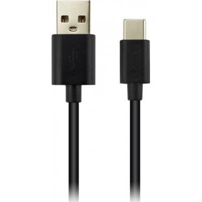 Дата кабель USB 2.0 AM to Type-C 1.8m 1A black Canyon (CNE-USBC2B)