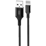 Дата кабель USB 2.0 AM to Lightning 1.0m NB143 Braided Black XO (XO-NB143i1-BK)