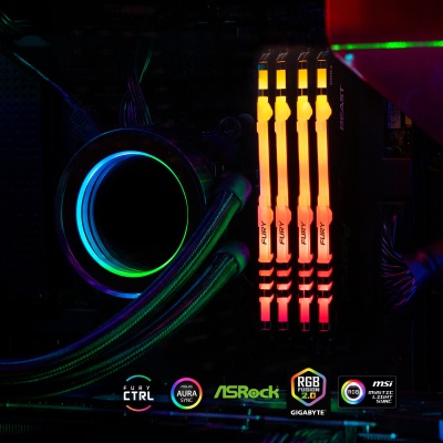Модуль памяти для компьютера DDR4 64GB (2x32GB) 2666 MHz Beast RGB Kingston Fury (ex.HyperX) (KF426C16BBAK2/64)