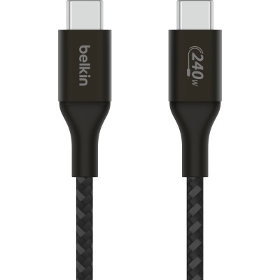 Дата кабель USB-C to USB-C 1.0m 240W Black Belkin (CAB015BT1MBK)