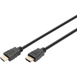 Кабель мультимедійний HDMI M to HDMI M 2.0m 4K60Hz w/Ethernet black Digitus (DB-330123-020-S)