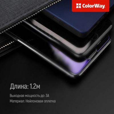 Дата кабель USB 2.0 AM to Lightning + Micro 5P + Type-C 4.0A (20W) ColorWay (CW-CBU3003-GR)