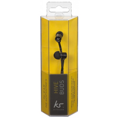 Наушники KitSound KS Hive Buds Earphones with Mic Black (KSHIVBBK)