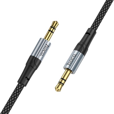 Кабель мультимедійний 3.5mm M to 3.5mm M 1.0m Black HOCO (6942007608800)