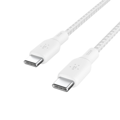 Дата кабель USB-C to USB-C 3.0m 100W white Belkin (CAB014BT3MWH)