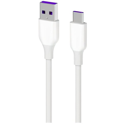 Дата кабель USB 2.0 AM to USB-C 1.0m Glow white 2E (2E-CCAC-WH_)