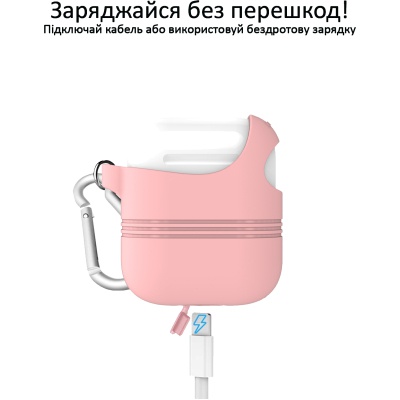 Кейс для навушників Promate VeilCase для Apple AirPods Pink (veilcase.pink)