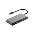 Концентратор Belkin USB-C 7-in-1 2xUSB 3.0 + USB-C + PD + HDMI 2.0 4K60Hz + SD/TF gray (AVC023HQSGY)