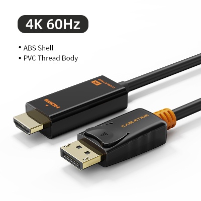 Кабель мультимедійний DisplayPort M to HDMI M 1.8m V1.2 4K60Hz Cabletime (CA915316)