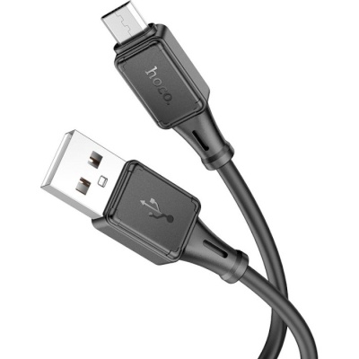 Дата кабель USB 2.0 AM to Micro 5P 1.0m Assistant silicone X101 black HOCO (6942007604055)