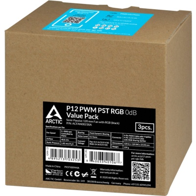 Кулер для корпуса Arctic P12 PWM PST RGB (ACFAN00230A)
