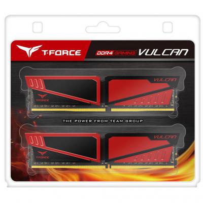 Модуль памяти для компьютера DDR4 8GB (2x4GB) 3000 MHz T-Force Vulcan Red Team (TLRED48G3000HC16CDC01)