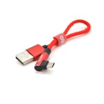Дата кабель USB 2.0 AM to Micro 5P 0.2m 2.4A black VEGGIEG (YT-UA-20R)