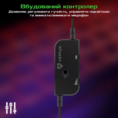 Навушники Vertux Tokyo 7.1 Mini Jack 3.5мм Black (tokyo.black)