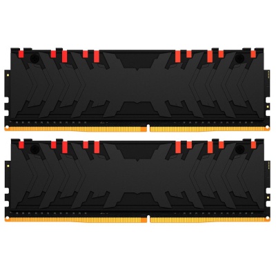 Модуль пам'яті для комп'ютера DDR4 16GB (2x8GB) 4600 MHz FURY Renegade RGB Black Kingston Fury (ex.HyperX) (KF446C19RBAK2/16)