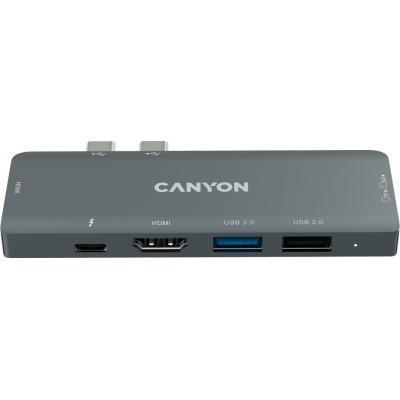 Порт-репликатор Canyon 1*Type C PD100W+2*HDMI+1*USB3.0+1*USB2.0+1*SD+1*TF (CNS-TDS05B)