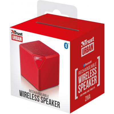 Акустическая система Trust Ziva Wireless Bluetooth Speaker red (21717)