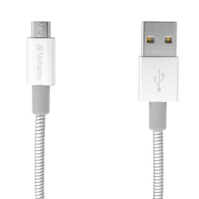 Дата кабель USB 2.0 AM to Micro 5P 0.3m silver Verbatim (48865)