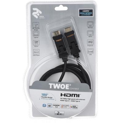 Кабель мультимедийный HDMI to HDMI 2.0m 2E (2EW-1359-2m)