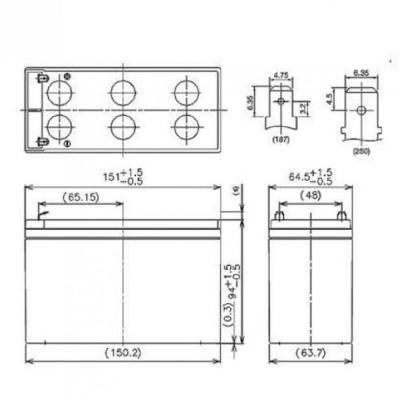 Батарея к ИБП PANASONIC 12В 7.2 Ач (LC-R127R2PG)