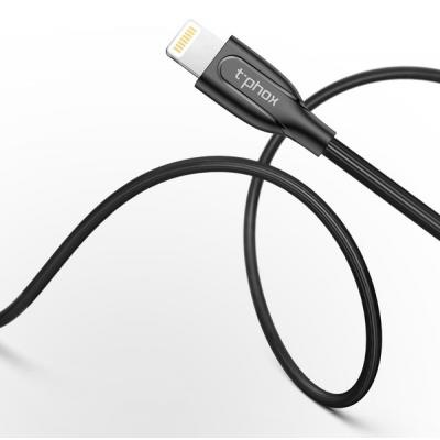 Дата кабель USB 2.0 AM to Lightning 1.2m Mini T-L807 T-Phox (T-L807 Black)