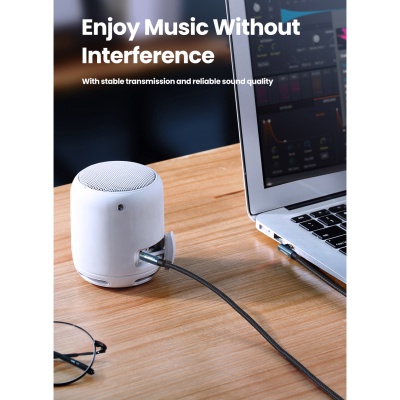 Кабель мультимедійний 3.5mm M to 3.5mm M 1.5m 90° corner AV112 blue UGREEN (60180)