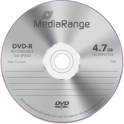 Диск DVD Mediarange DVD-R 4.7GB 120min 16x speed, Cake 25 (MR403)