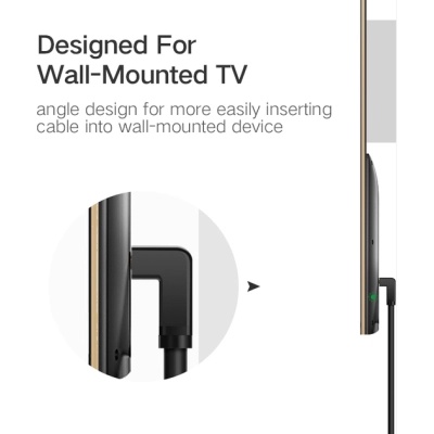 Кабель мультимедійний HDMI M to HDMI M 1.0m 90° corner HD103 black UGREEN (10172)