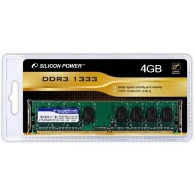 Модуль памяти DDR3 4GB 1333 MHz Silicon Power (SP004GBLTU133V02 / SP004GBLTU133V01)