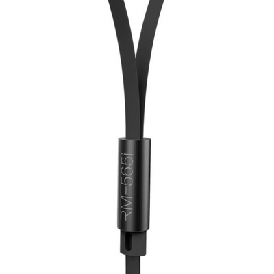Наушники HF RM-565i Black (metal + mic + button call answering) Remax (43651)