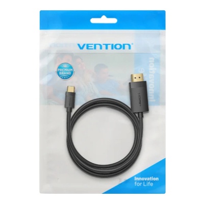 Кабель мультимедійний USB-C to HDMI M 2.0m 4K 60Hz black Vention (CRIBH)