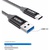 Дата кабель USB 3.0 AM to Type-C 1.0m 2.4A Choetech (AC0007)