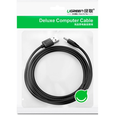 Кабель живлення USB to DC 3.5mm 5V 1.0m black Ugreen (10376)