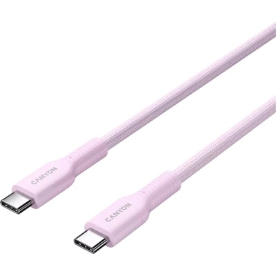 Дата кабель USB-C to USB-C 1.0m OnWire 60CL C-C 60W COLOR Braided 1m Pink Canyon (CND-CCAP60AB10PK)