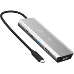 Концентратор J5create USB-C 7-in-1 USB 3.2 + USB-C PD + HDMI 4K + DisplayPort + SD/TF gray (JCD401-N)