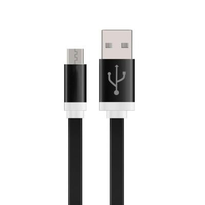 Дата кабель USB 2.0 AM to Micro 5P 1m flat black Vinga (VRC101BKA)