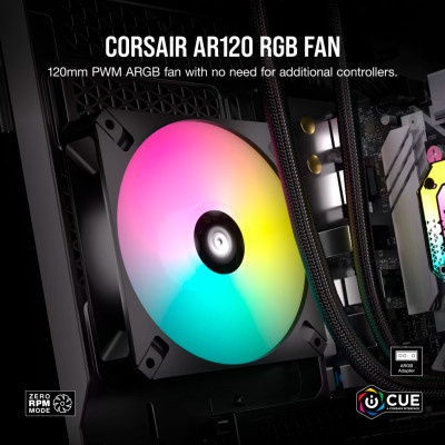 Кулер до корпусу Corsair iCUE AR120 Digital RGB Black (CO-9050166-WW)