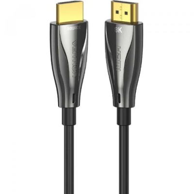 Кабель мультимедійний HDMI M to HDMI M 15.0m V2.1 Optical 8K 60Hz 48Gbps Dolby 7.1 black Vention (ALBBN)